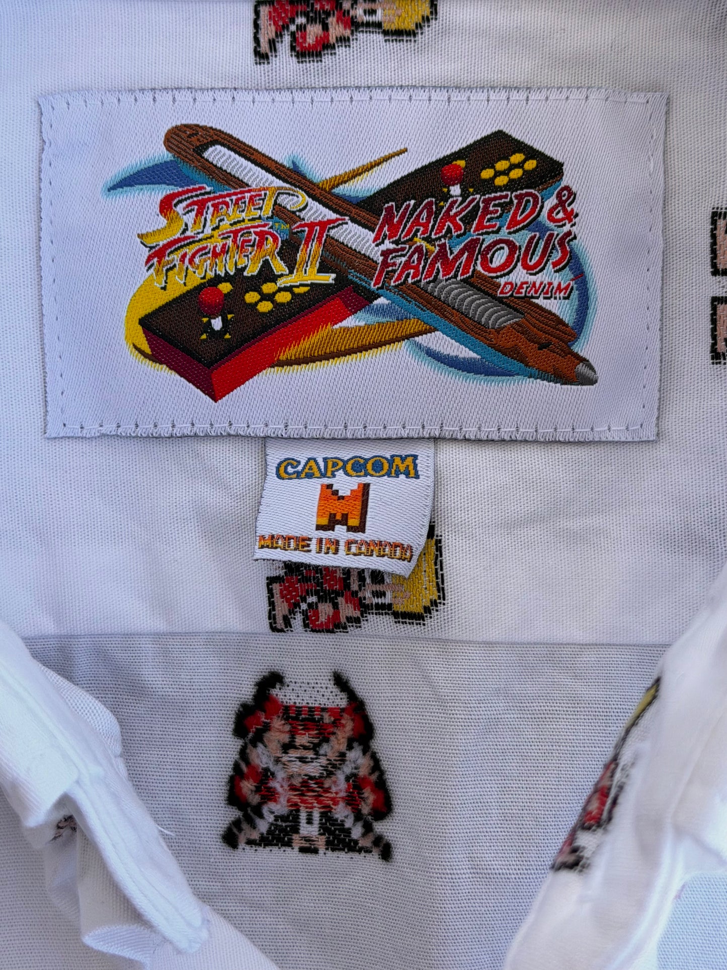 Naked & Famous Capcom Street Fighter Ken & Ryu Button-Down Shirt Size: M