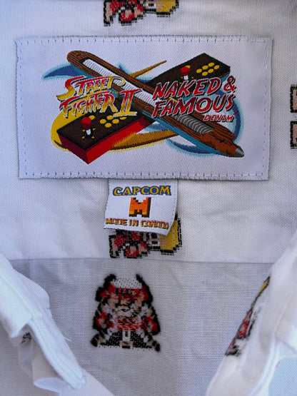 Naked & Famous Capcom Street Fighter Ken & Ryu Button-Down Shirt Size: M