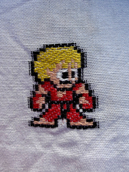 Naked & Famous Capcom Street Fighter Ken & Ryu Button-Down Shirt Size: M