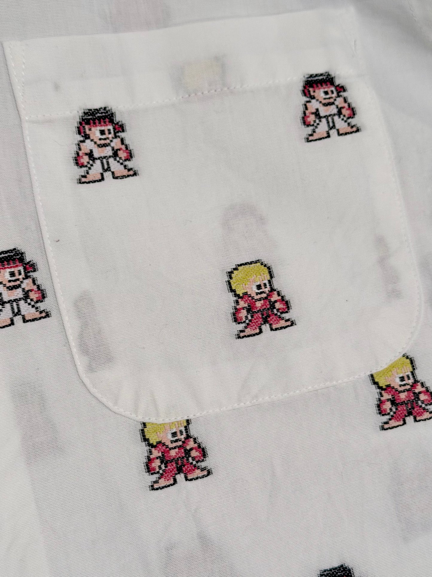 Naked & Famous Capcom Street Fighter Ken & Ryu Button-Down Shirt Size: M
