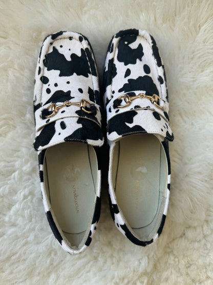Intentionally Blank HK-2 Cow Print Loafers US 14