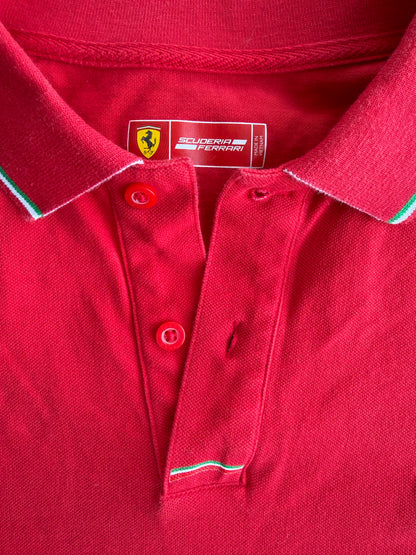 Scuderia Ferrari Racing Team Official Product Red Polo Shirt Size: L