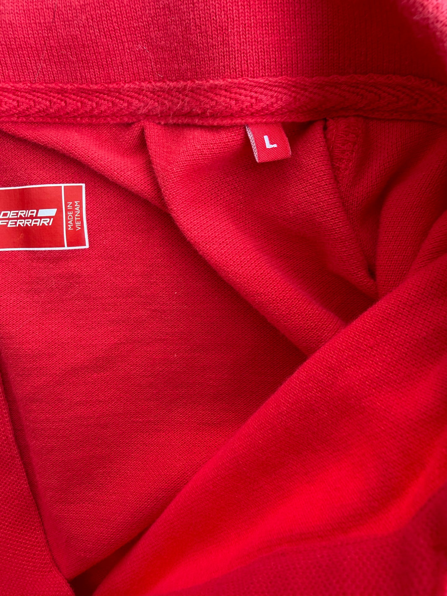 Scuderia Ferrari Racing Team Official Product Red Polo Shirt Size: L