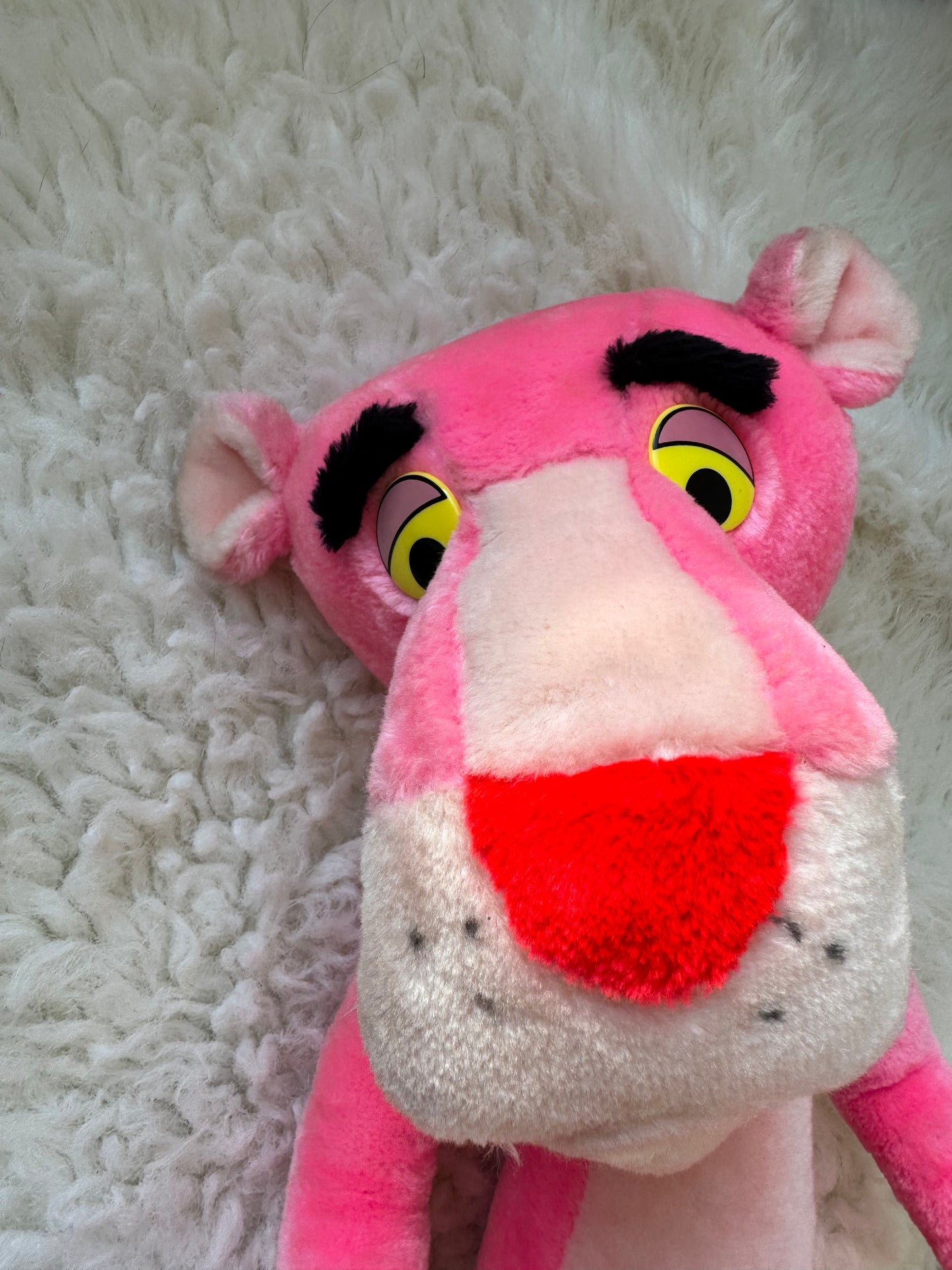 VTG 1980 Rare Huge Mighty Star Poseable Pink Panther Plush Toy