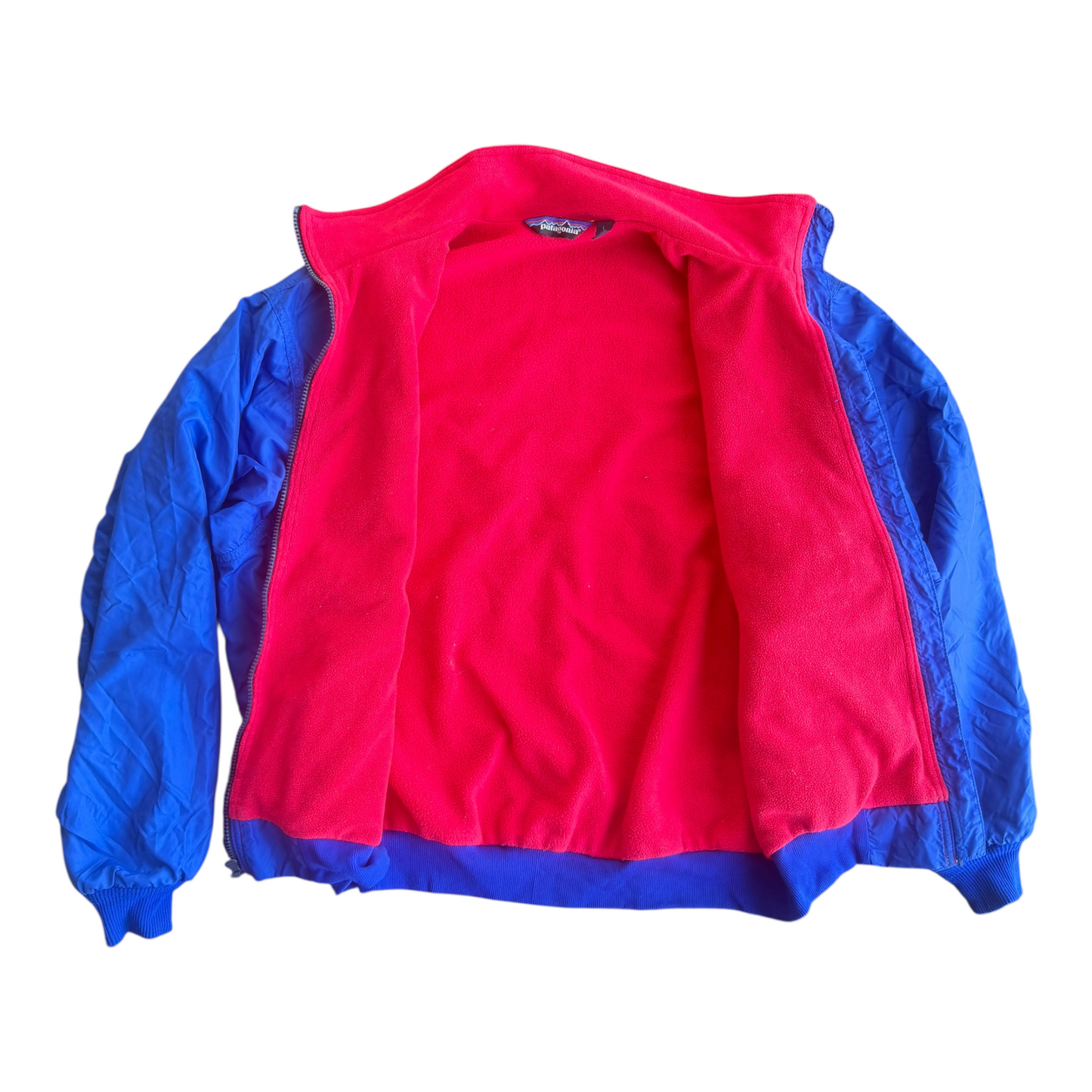 VTG Patagonia Fleece Lined Full Zip Blue Bomber Jacket Size: L