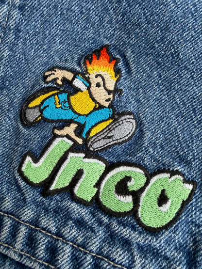 VTG Y2K ‘90s JNCO Flamehead Blue Denim Skater Jeans Youth Size: 18