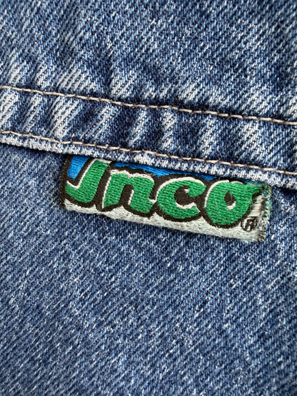 VTG Y2K ‘90s JNCO Flamehead Blue Denim Skater Jeans Youth Size: 18