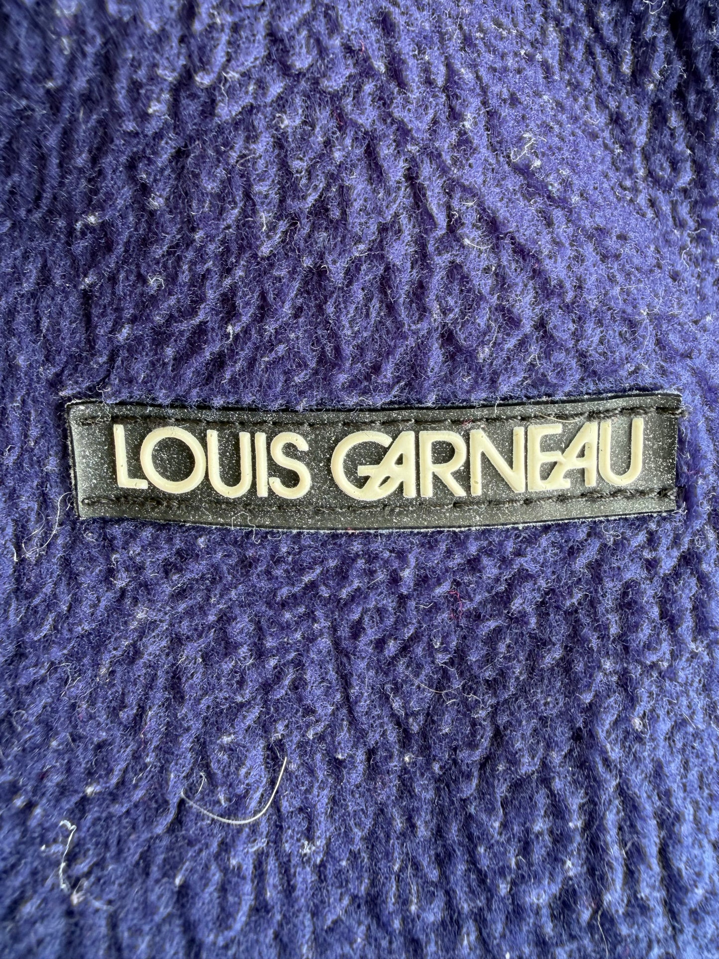 VTG ‘90s Louis Garneau Graphic Igloo Skier Reversible Fleece Jacket Rare Size: XL