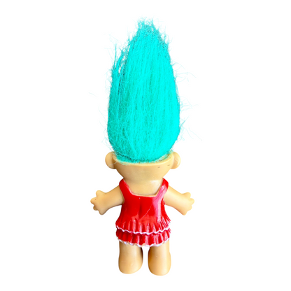 VTG ‘90s Forest Troll & Friend Lot Red & Teal Hair 3”