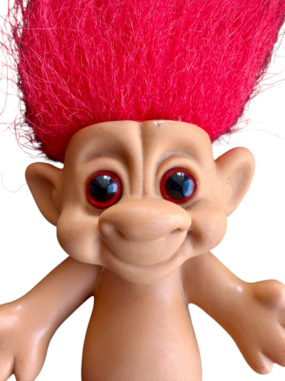 VTG ‘90s Forest Troll & Friend Lot Red & Teal Hair 3”