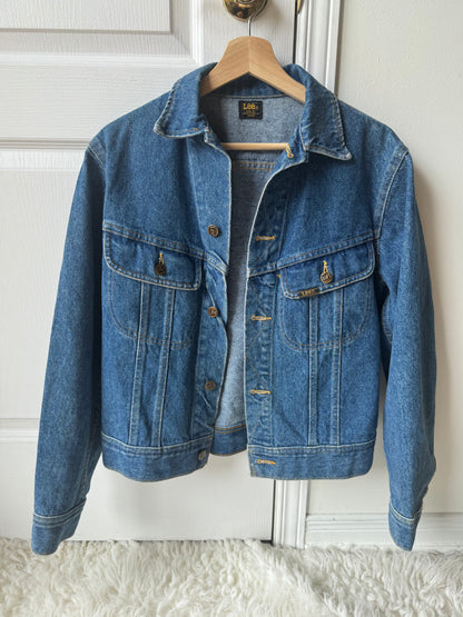 VTG Lee Riders Women's Denim Trucker Jacket Size: M