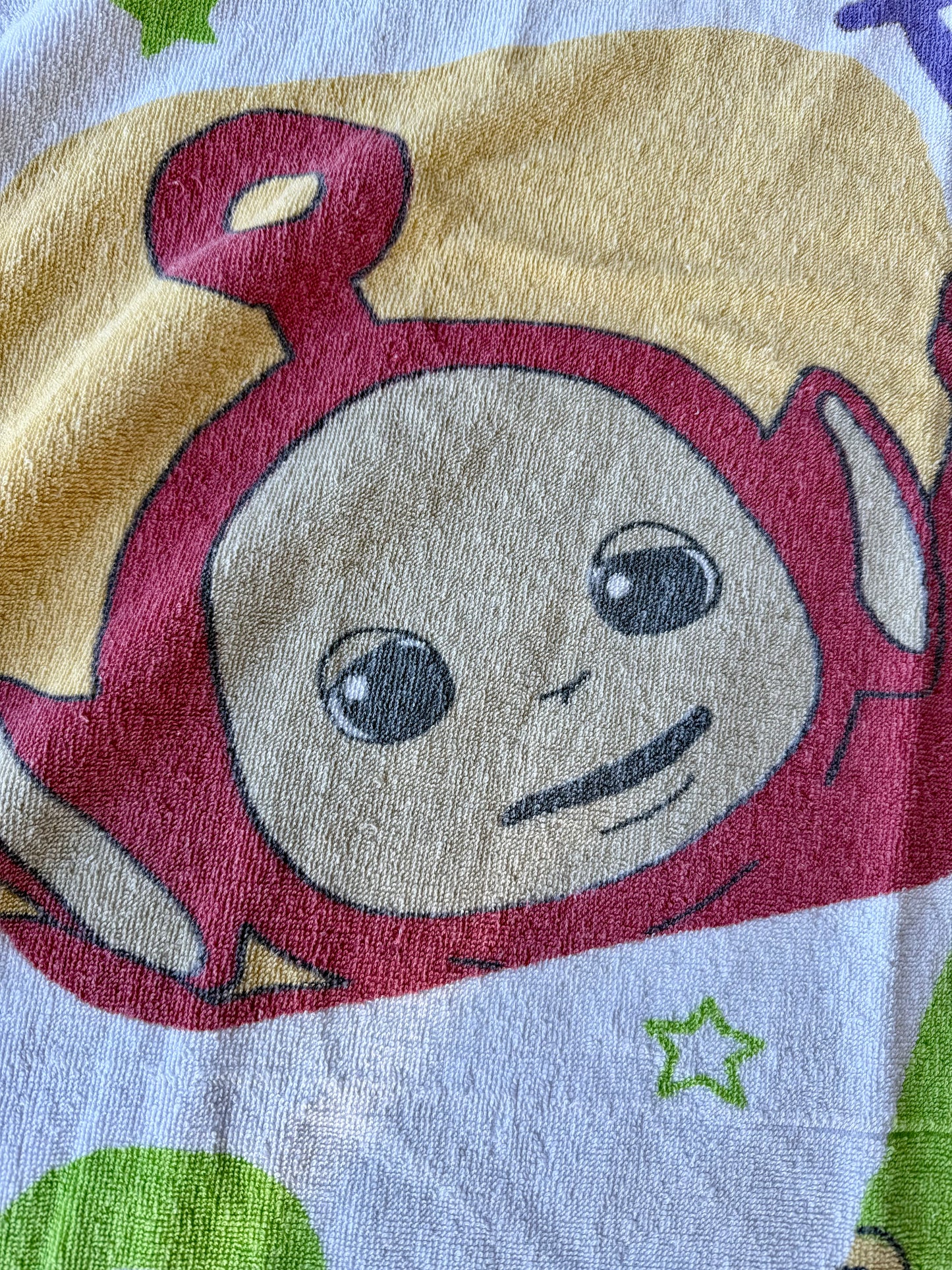 VTG 1998 Y2K Teletubbies Tinky Winky Dipsy Laa-Laa Po Kids Beach Towel