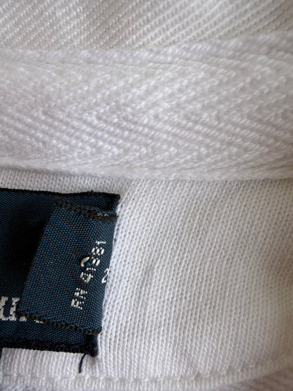 VTG Polo Ralph Lauren Rugby Shirt Long Sleeve White Yellow Striped Size: XL
