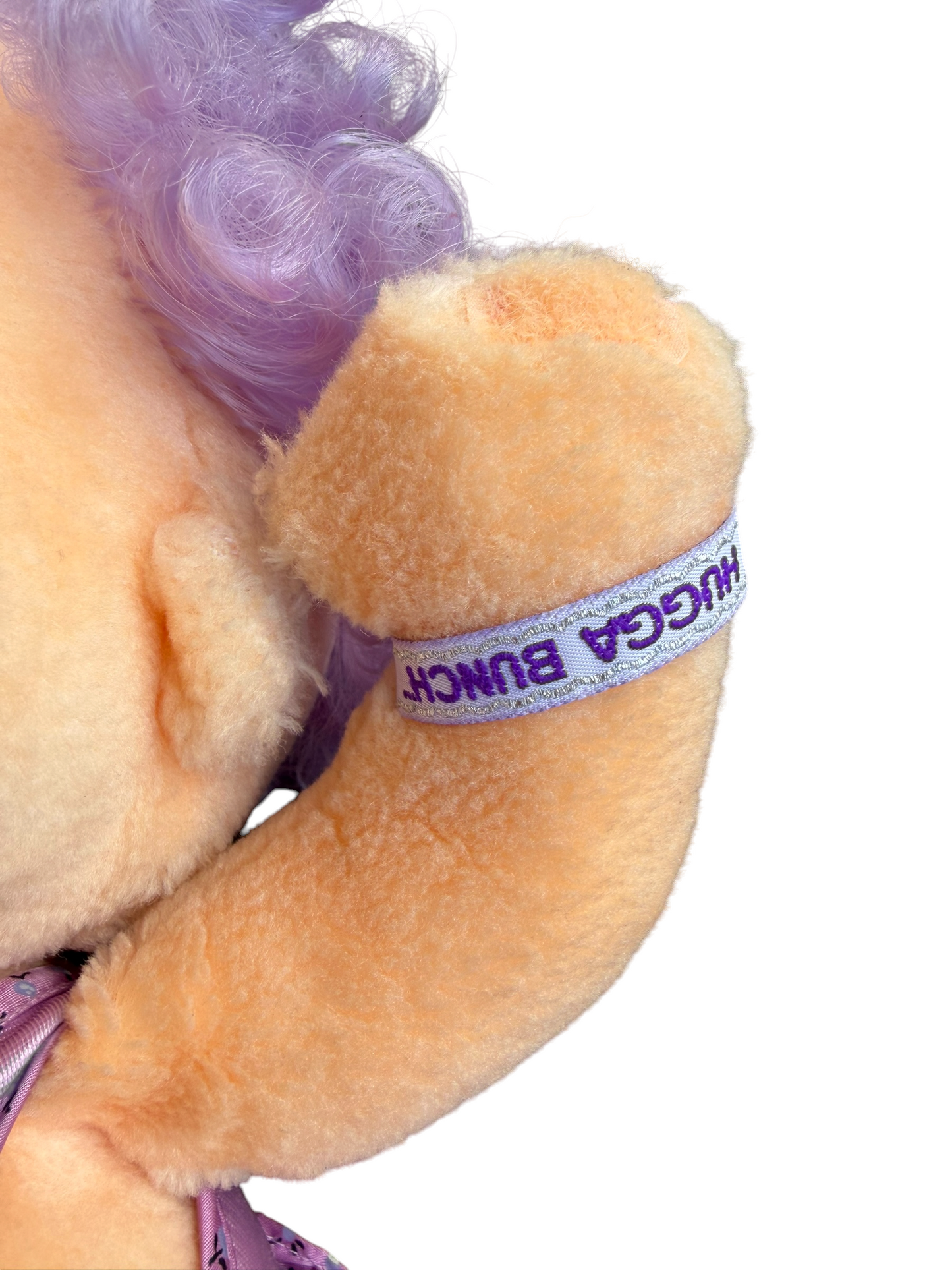 VTG 1985 Kenner Hugga Bunch Impkins Purple Hair Plush Doll 18"