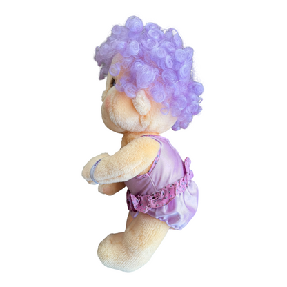 VTG 1985 Kenner Hugga Bunch Impkins Purple Hair Plush Doll 18"