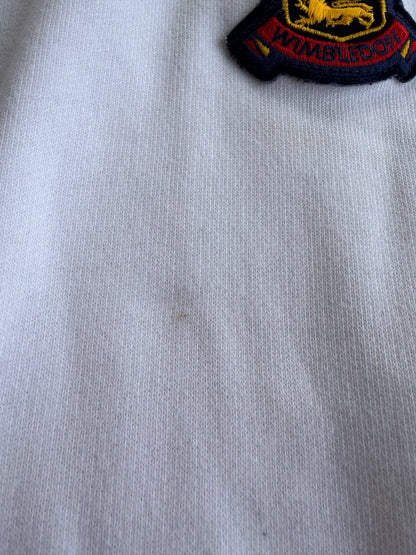 VTG 90s Wimbledon All England Tennis Club White Sweatshirt Size: M
