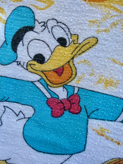 VTG '80s Disney Mickey & Friends Rainbow Skating Flat Sheet Size: TWIN