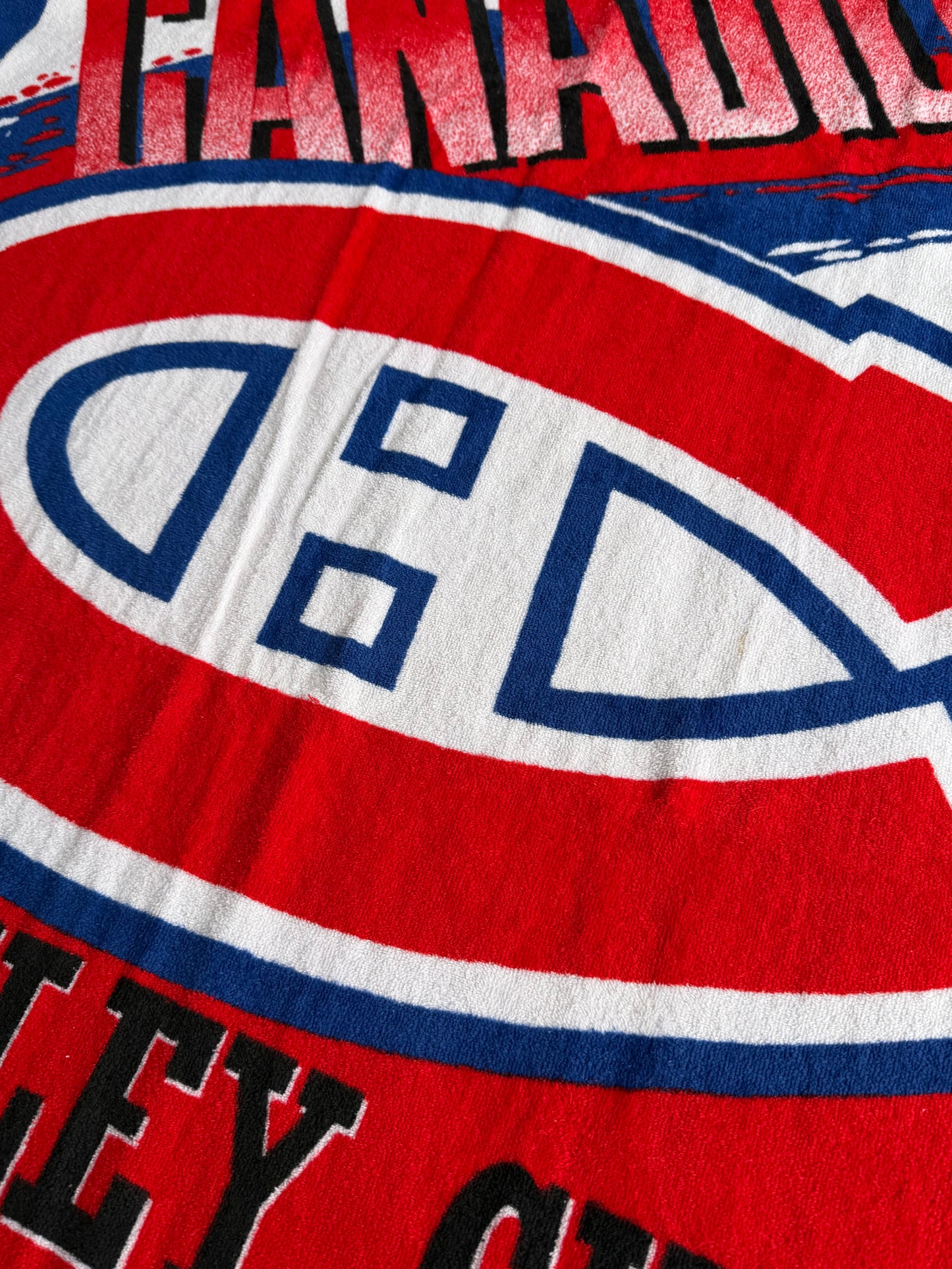 VTG Rare Deadstock 1993 Montreal Canadiens NHL Stanley Cup Champions Beach Towel