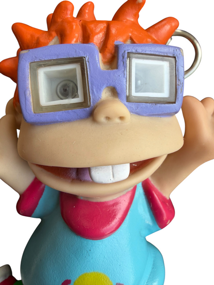 VTG 1997 Rugrats Chuckie Finster Light-Up Toy Keychain/Backpack Clip