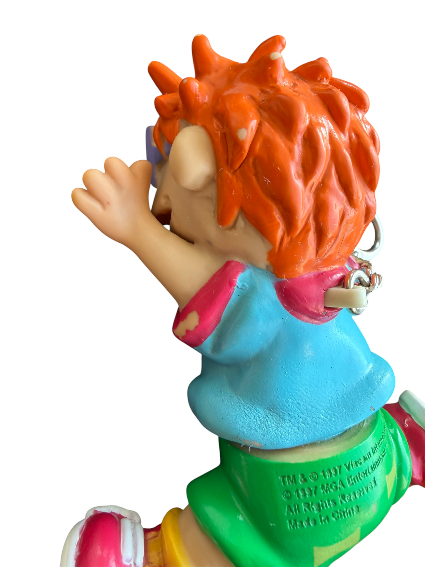 VTG 1997 Rugrats Chuckie Finster Light-Up Toy Keychain/Backpack Clip