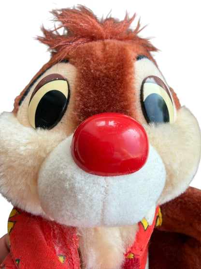 VTG Disney Chip 'n Dale Rescue Rangers Dale Stuffed Animal Toy 6.5”