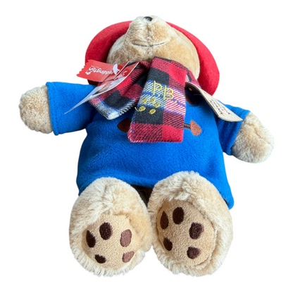 Rainbow Designs Paddington Bear Classic Red Plaid Scarf Stuffed Animal Toy