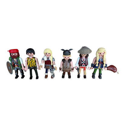 Playmobil Figures Mixed Themes Pirates Vikings Astronaut 11pc Lot