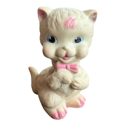VTG 1960s Ledraplastic Italy Elephant Mark Kitten Cat Squeak Toy