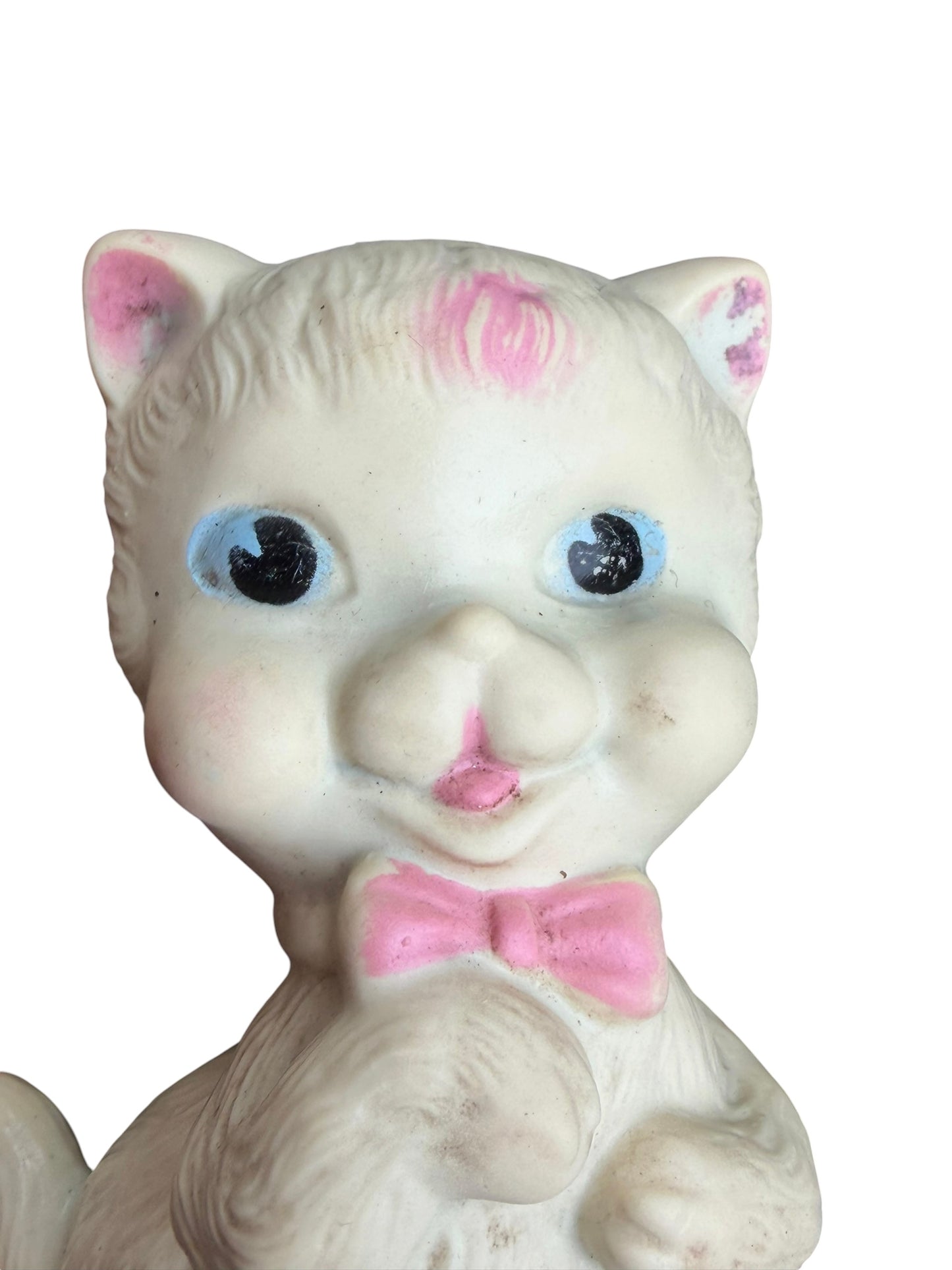 VTG 1960s Ledraplastic Italy Elephant Mark Kitten Cat Squeak Toy