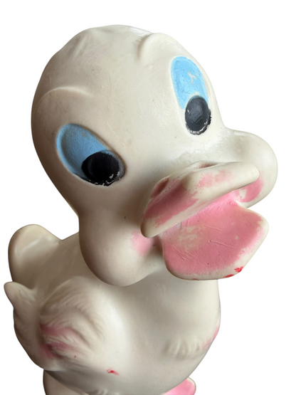 VTG 1960s Ledraplastic Italy Elephant Mark Duck Squeak Toy