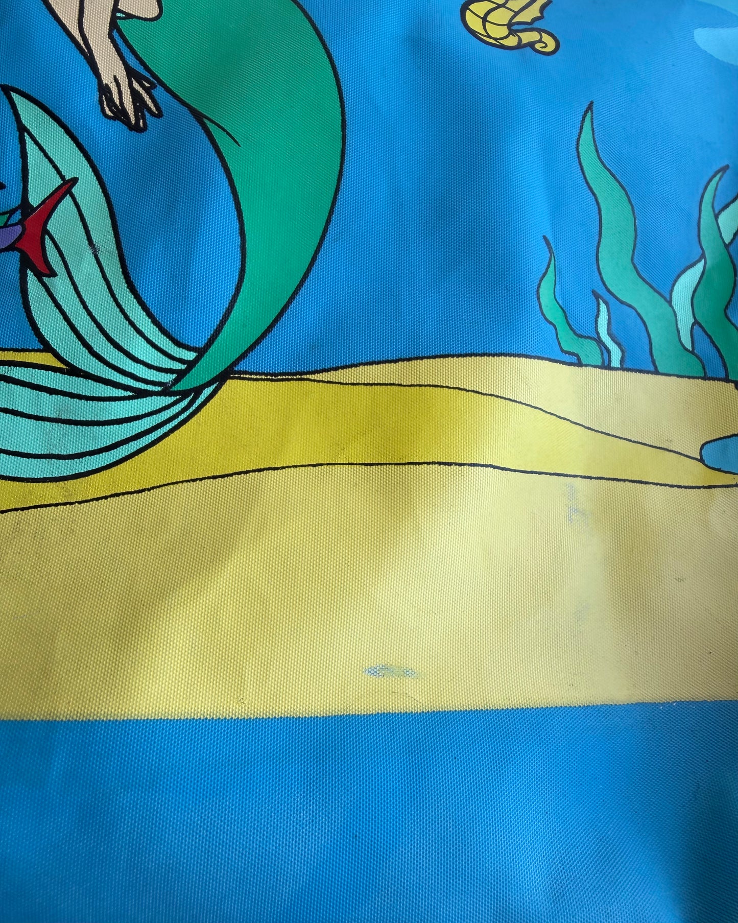 VTG ‘90s Disney The Little Mermaid Ariel Flounder Sebastian PVC Tote Bag Set