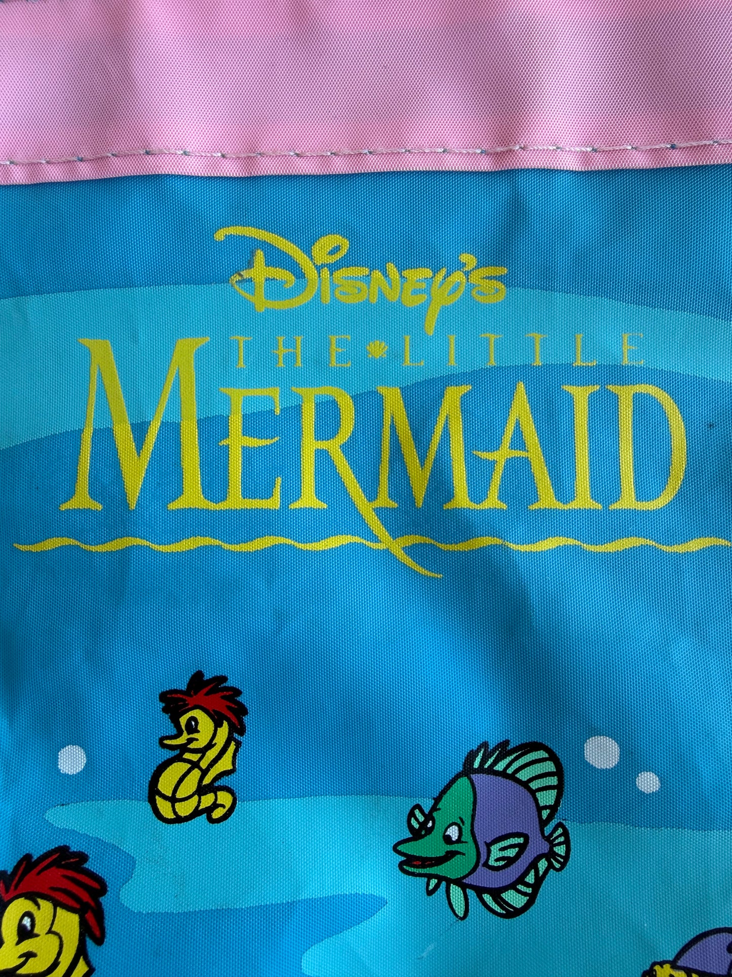 VTG ‘90s Disney The Little Mermaid Ariel Flounder Sebastian PVC Tote Bag Set