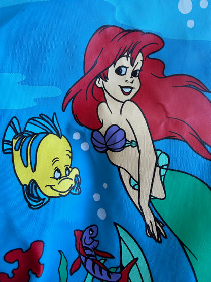 VTG ‘90s Disney The Little Mermaid Ariel Flounder Sebastian PVC Tote Bag Set
