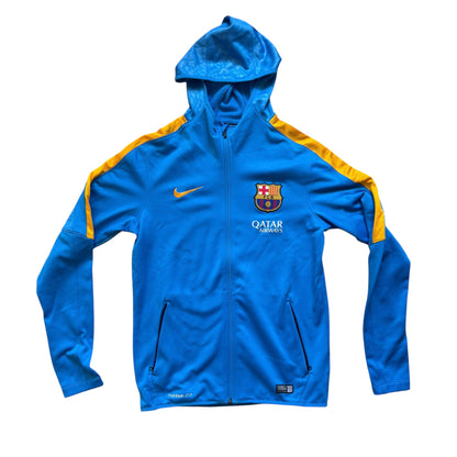 FC Barcelona Nike Therma-FIT Full Zip Blue Hoodie Jacket Size: M