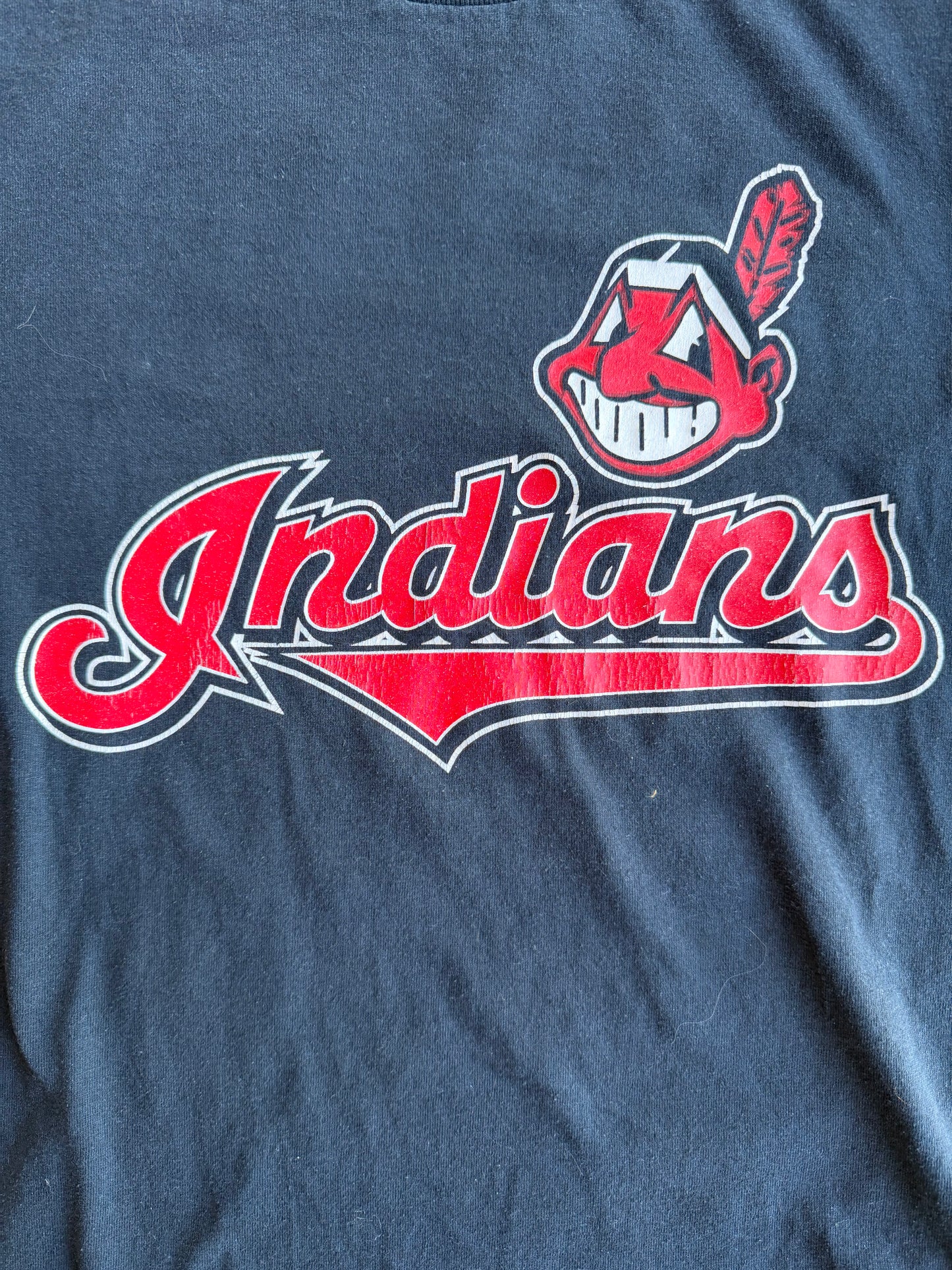 VTG Cleveland Indians MLB FOTL Graphic T-Shirt Size: M