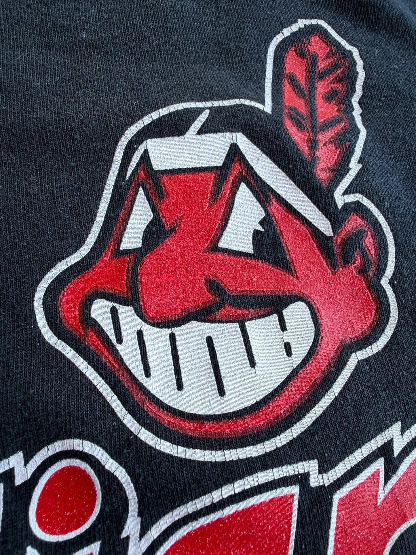 VTG Cleveland Indians MLB FOTL Graphic T-Shirt Size: M