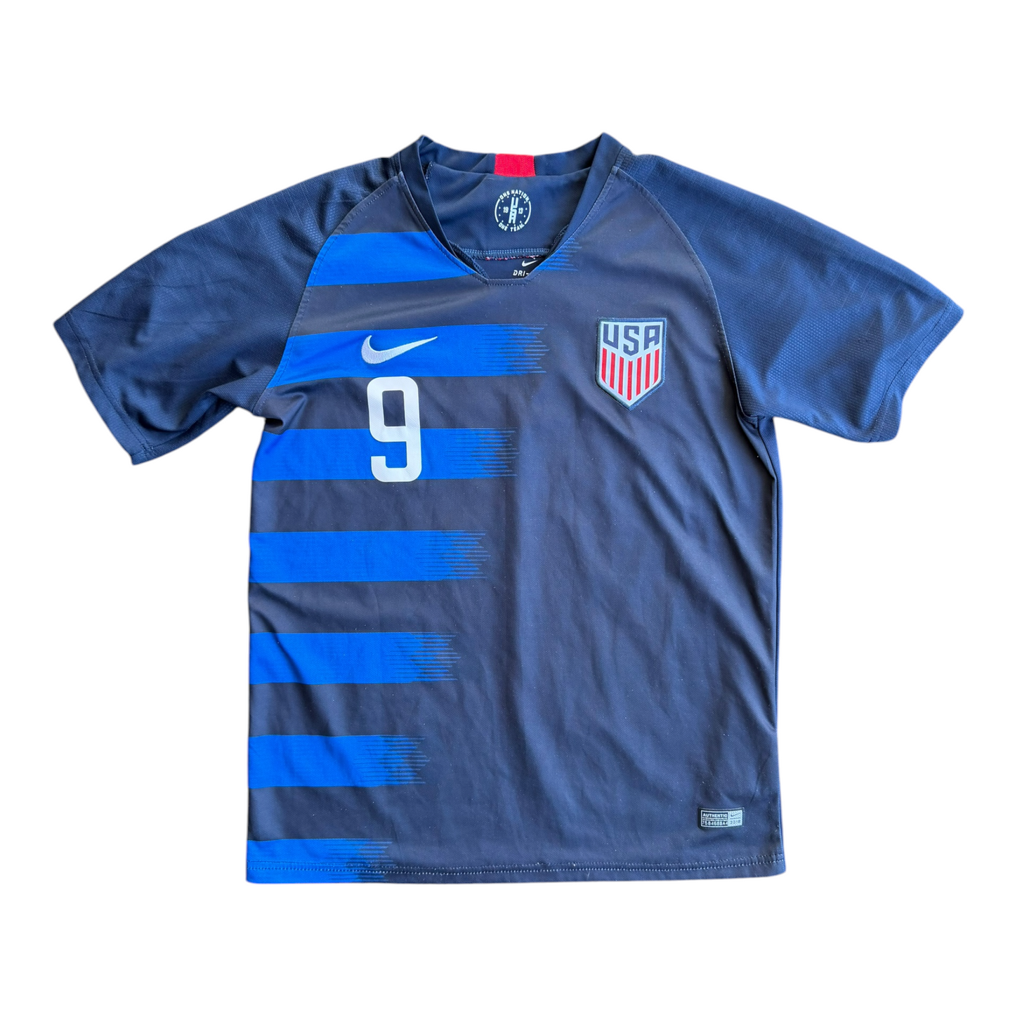 2018 USA USMNT Nike Away National Soccer Jersey #9 Size: M
