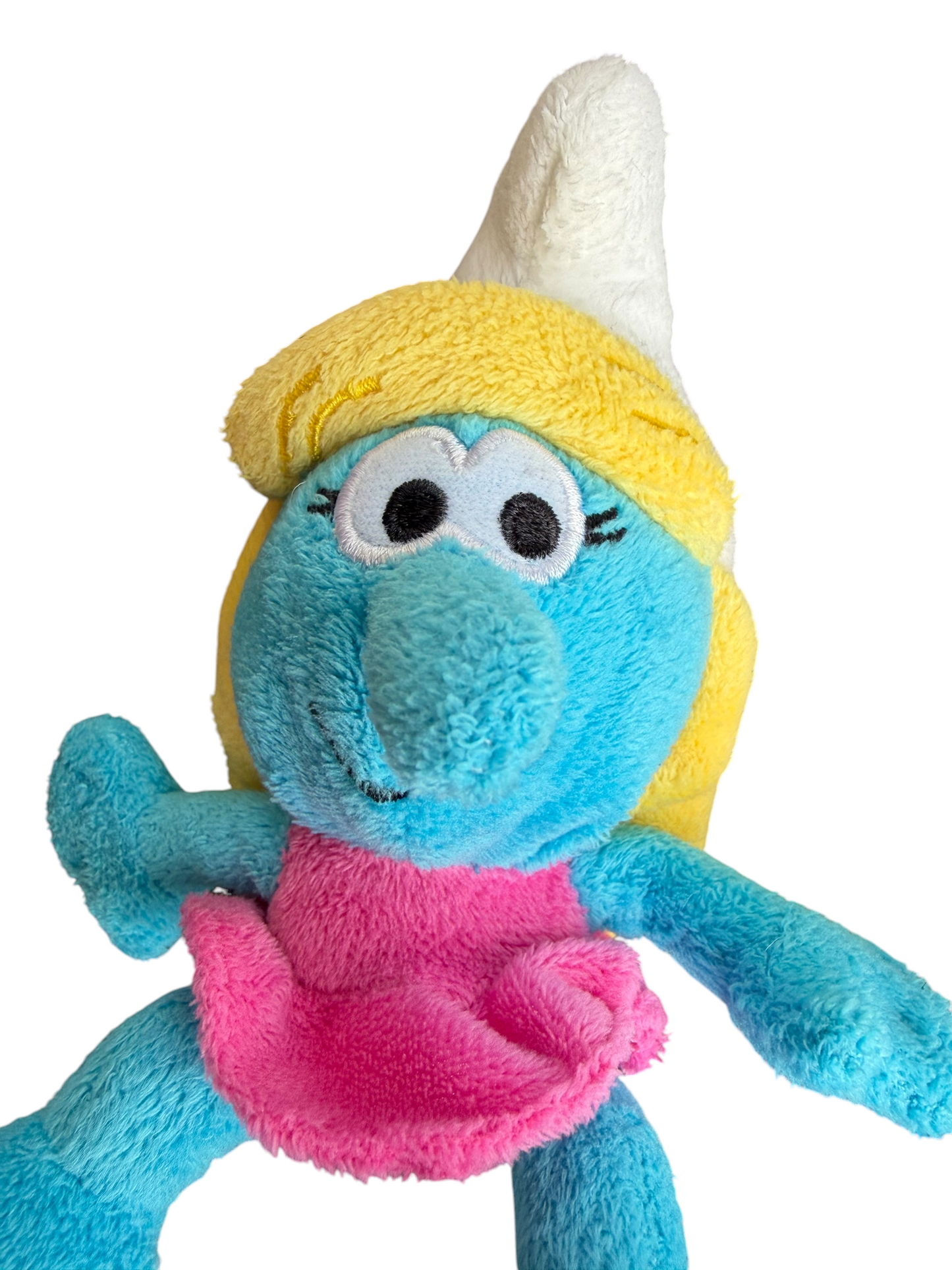2014 The Smurfs Peyo Smurfette Pink Dress Plush Doll 7”