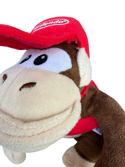 VTG '90s Diddy Kong Sanei Sugoi Jump Nintendo N64 Japan Arcade Prize Plush Toy 8"