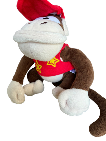 VTG '90s Diddy Kong Sanei Sugoi Jump Nintendo N64 Japan Arcade Prize Plush Toy 8"