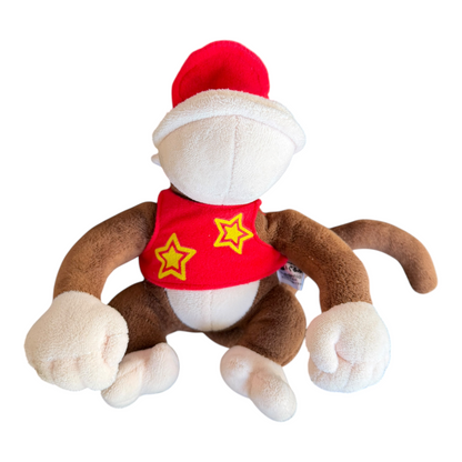 VTG '90s Diddy Kong Sanei Sugoi Jump Nintendo N64 Japan Arcade Prize Plush Toy 8"
