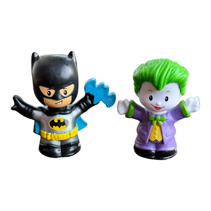 Fisher-Price Little People DC Super Friends Batman Batmobile & The Joker Toy Set