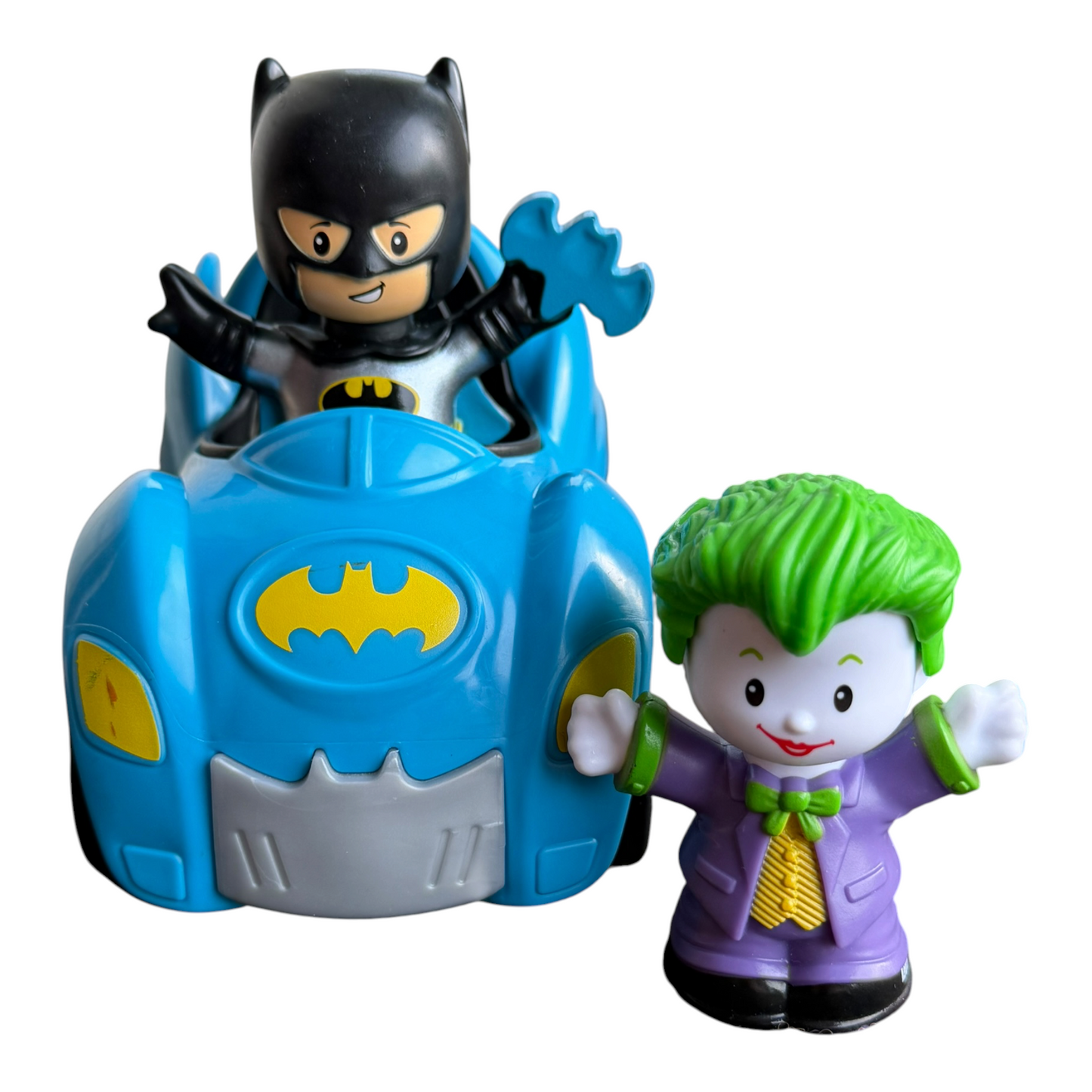 Fisher-Price Little People DC Super Friends Batman Batmobile & The Joker Toy Set