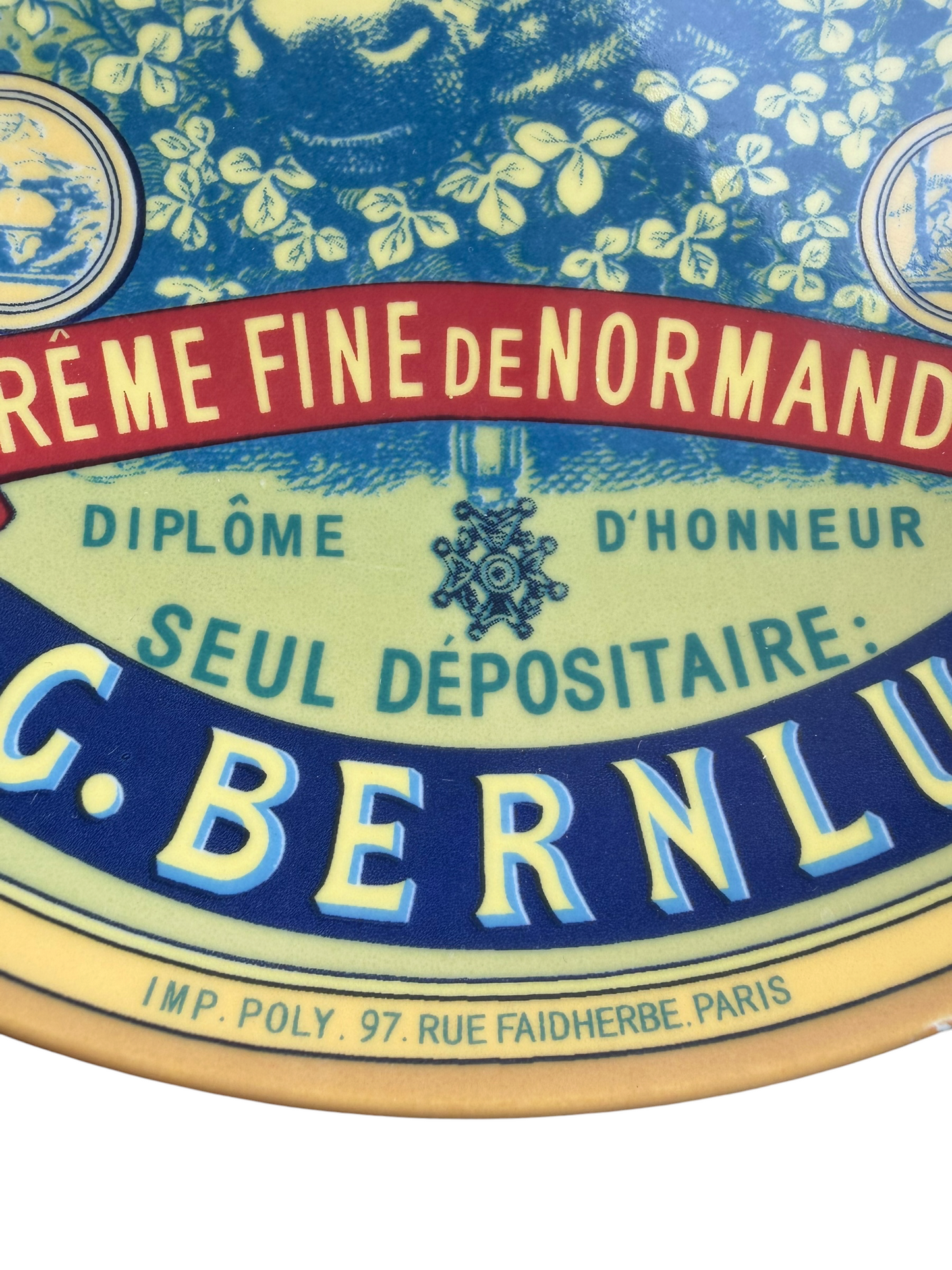 VTG BIA Cordon Bleu French Camembert Cheese Plates Decor Set of 4