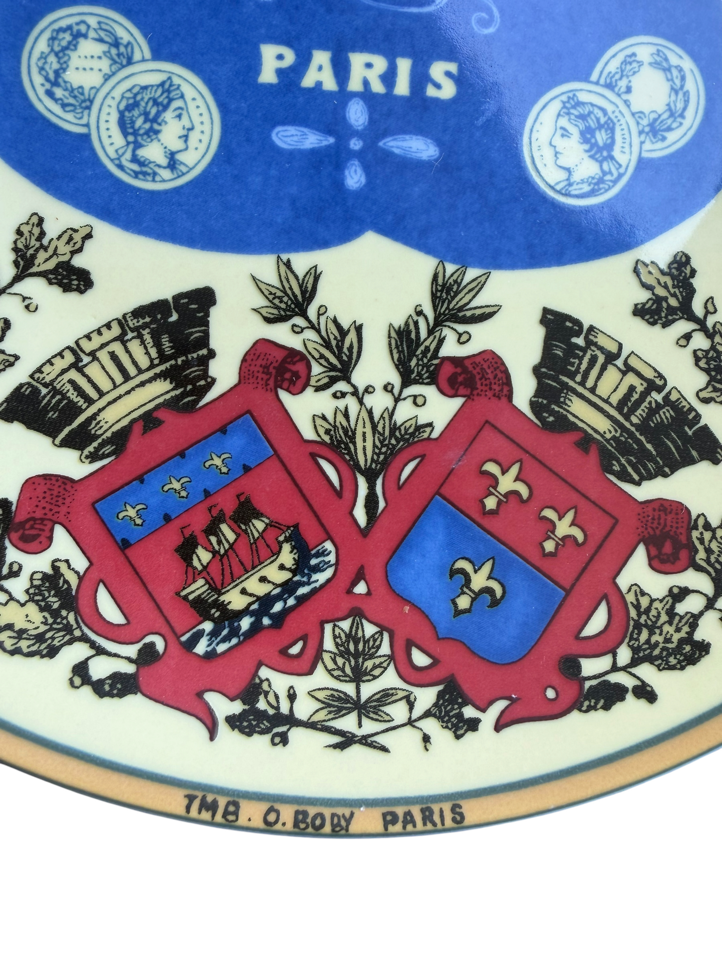 VTG BIA Cordon Bleu French Camembert Cheese Plates Decor Set of 4