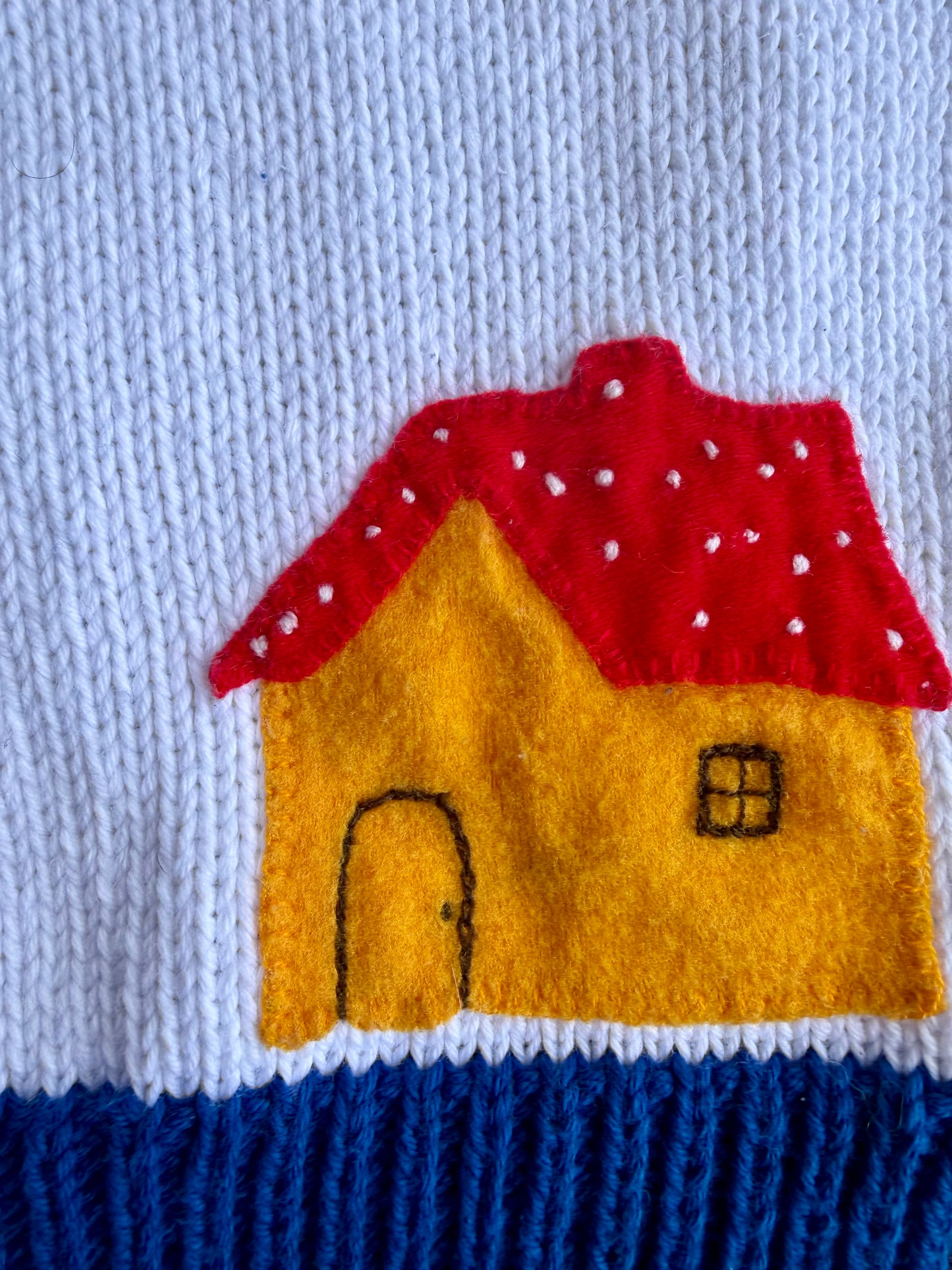 VTG ‘90s Ski Slope Novelty Sweater Pullover 100% Cotton Size: L