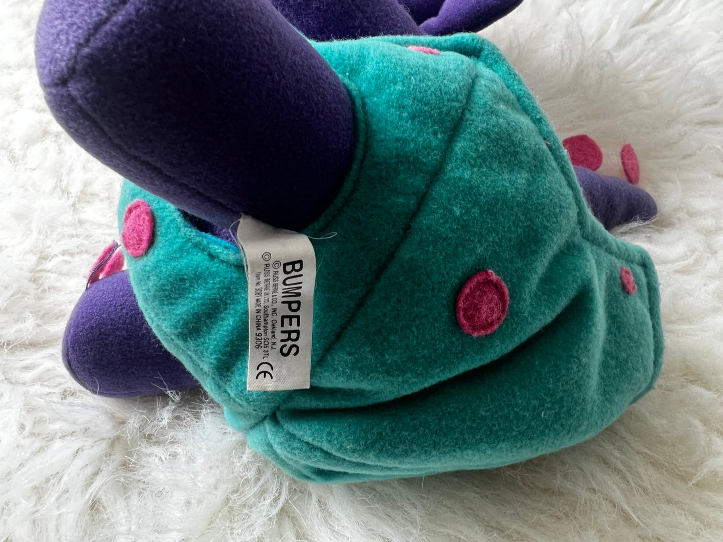 Rare Russ Bernie Bumpers Baby Dinosaur Plush Dino Egg Triceratops