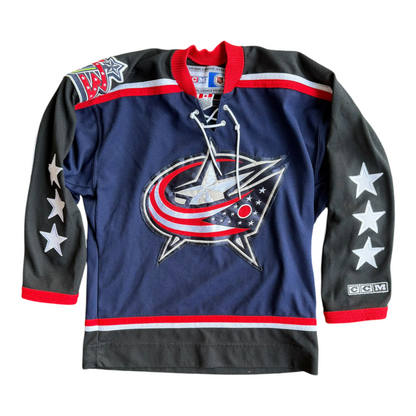 2003-07 Columbus Blue Jackets CCM Alternate Hockey Jersey Y2K Youth Size: L/XL