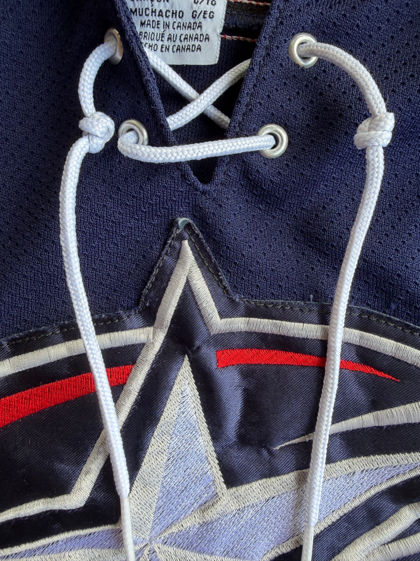 2003-07 Columbus Blue Jackets CCM Alternate Hockey Jersey Y2K Youth Size: L/XL