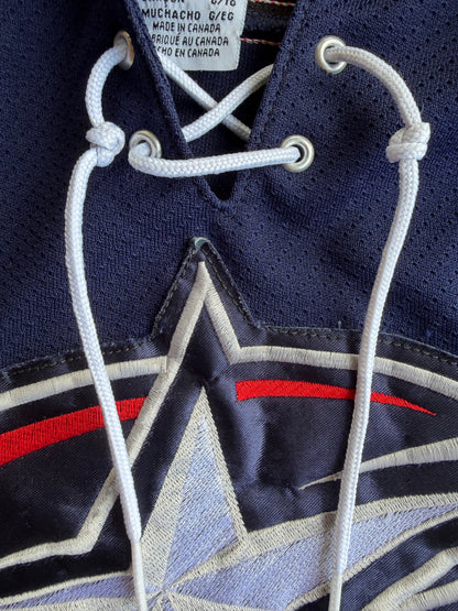 2003-07 Columbus Blue Jackets CCM Alternate Hockey Jersey Y2K Youth Size: L/XL